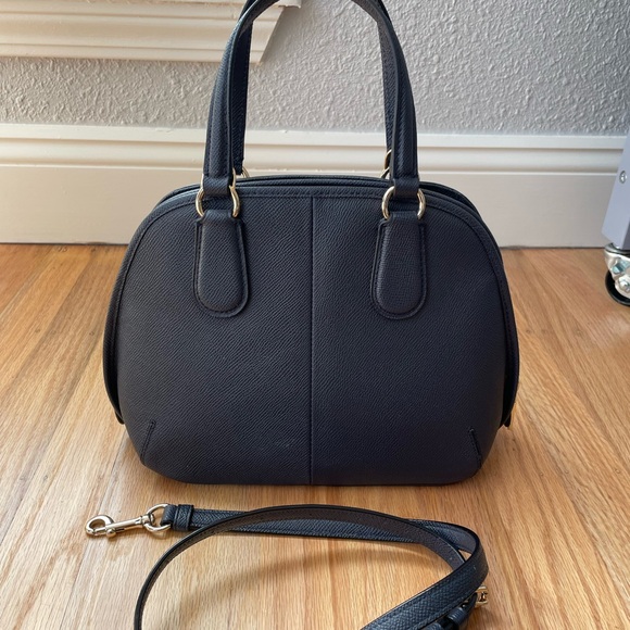 EUC Coach "Prince Street" | Crossbody/Satchel Purse | Navy Crossgrain Leather - Picture 9 of 9